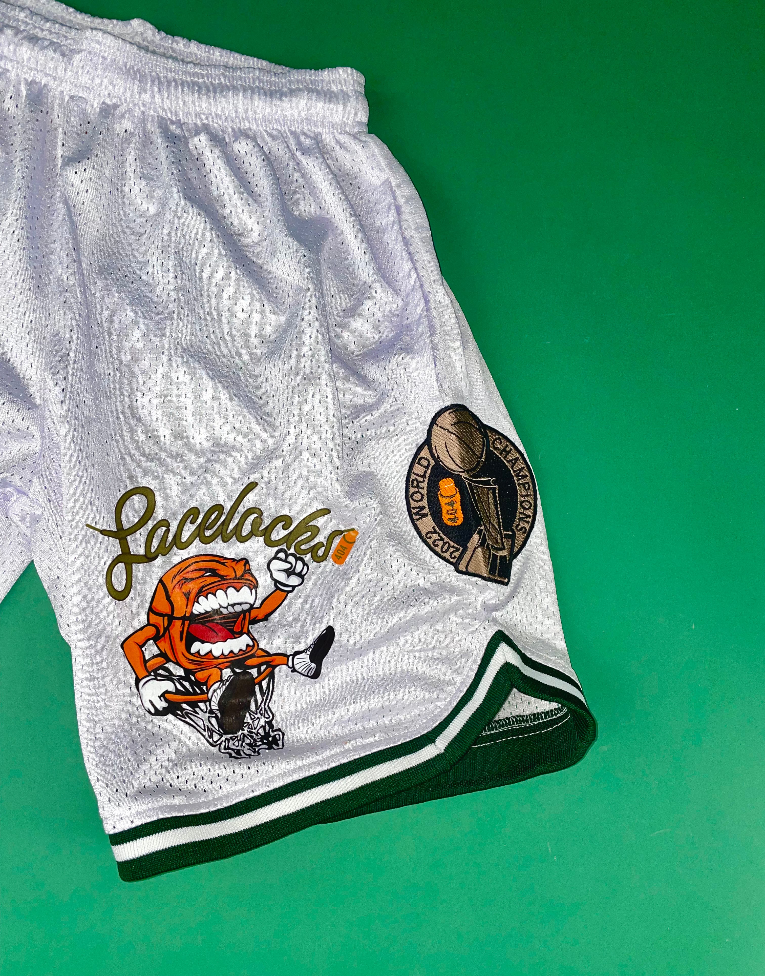 Lacelocks ‘World Champs’ Shorts (White) - Lacelocks404